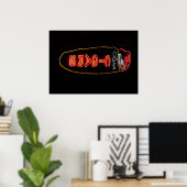 Sigarenwinkel Neon Licht Reclameposter Poster (Thuiskantoor)