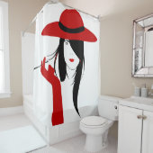 sigaret douchegordijn (In situ)