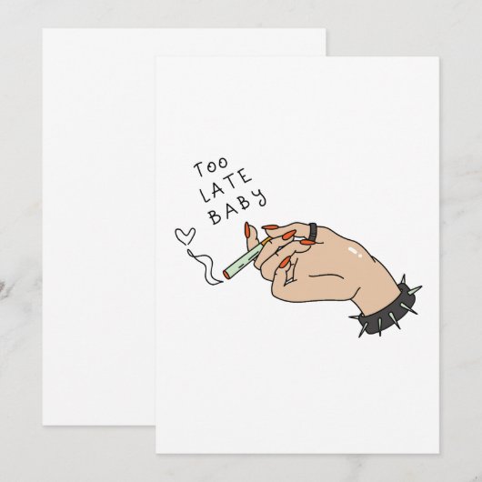 Sigaret in Hand Anti-Valentijn Kaart (Voorkant / Achterkant)