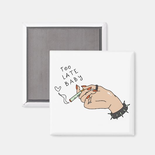 Sigaret in Hand Anti-Valentijn Magneet (Voorkant / Achterkant)