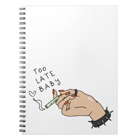 Sigaret in Hand Anti-Valentijn Notitieboek (Voorkant)