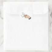 Sigaret in Hand Anti-Valentijn Ronde Sticker (Tas)