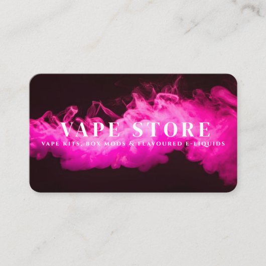 sigaret tabak vape store visitekaartje (Voorkant)