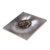 Sigarette Butts in Silver Smokers Ashtray, Funny Tegeltje (Zijkant)