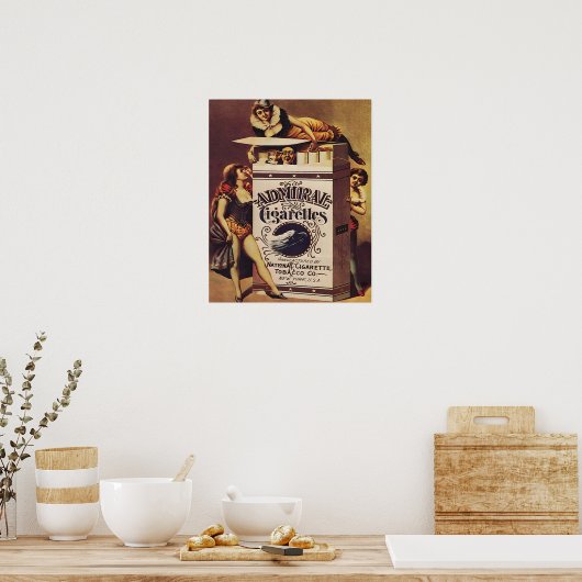  sigaretten Adverteren Poster (Keuken)