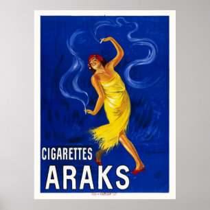 sigaretten Araks Vintage Poster Cappiello Leonetto