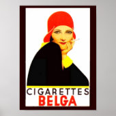 Sigaretten Belga Vintage Ad Poster (Voorkant)