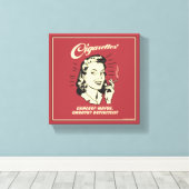 Sigaretten: Kanker misschien gladde def. Canvas Afdruk (Insitu (Houten vloer))