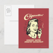 Sigaretten: Kanker misschien Vlotte Def. Briefkaart (Voorkant / Achterkant)