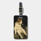 Sigaretten Kitten Grappige Roken Kat Gen Z Meme Bagagelabel (Voorkant verticaal)