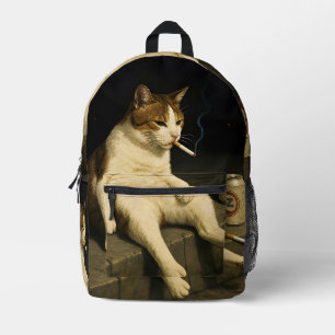 Sigaretten Kitten Grappige Roken Kat Gen Z Meme Bedrukte Rugzak