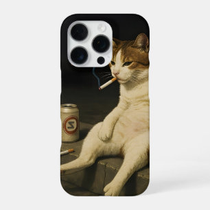 Sigaretten Kitten Grappige Roken Kat Gen Z Meme iPhone 16 Pro Hoesje