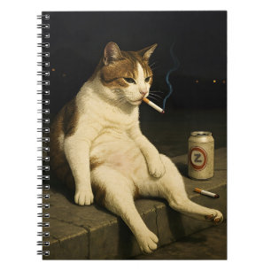 Sigaretten Kitten Grappige Roken Kat Gen Z Meme Notitieboek
