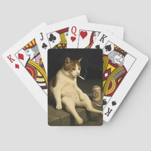 Sigaretten Kitten Grappige Roken Kat Gen Z Meme Pokerkaarten