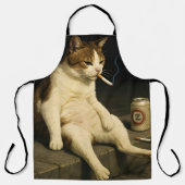 Sigaretten Kitten Grappige Roken Kat Gen Z Meme Schort (Voorkant)