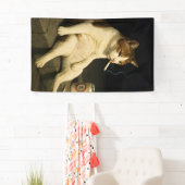 Sigaretten Kitten Grappige Roken Kat Gen Z Meme Spandoek (Insitu)