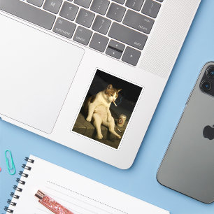 Sigaretten Kitten Grappige Roken Kat Gen Z Meme Sticker
