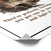 Sigaretten zijn als Motivatie Quote Squirrels Poster (Hoek)