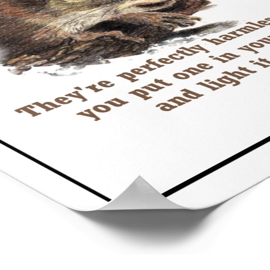 Sigaretten zijn als Motivatie Quote Squirrels Poster (Hoek)