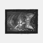 Sigarettenkitten Grappig Roken Kat Meme Stompzinni Fleece Deken (Voorkant (Horizontaal))
