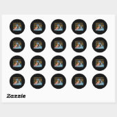 Sigarettenkitten Grappig Roken Kat Meme Stud Herse Ronde Sticker (Vel)