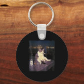 Sigarettenkitten Grappig Roken Kat Meme Stud Herse Sleutelhanger (Voorkant)