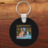 Sigarettenkitten Grappig Roken Kat Meme Stud Herse Sleutelhanger (Voorkant)