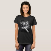 Sigarettenkitten Grappig Roken Kat Meme Stud Herse T-shirt (Voorkant volledig)