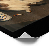 Sigarettenkitten Grappig Roken Kat Meme Stud Poster (Hoek)