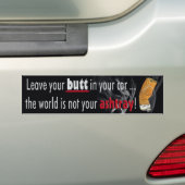 sigarettenpeuk bumpersticker (Op auto)