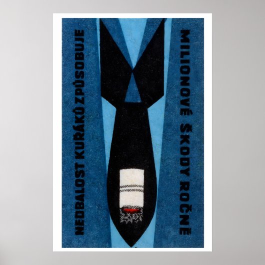 Sigarettenpeuk in Bom - Matchbox Print - Tsjechisc (Voorkant)
