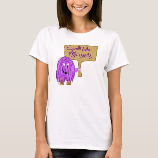 sigarettenpeuken zijn nat t-shirt (Voorkant)