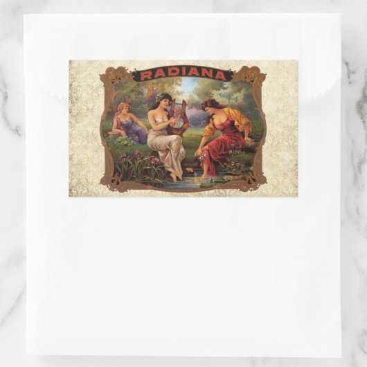  sigarettentabak rechthoekige sticker (Tas)