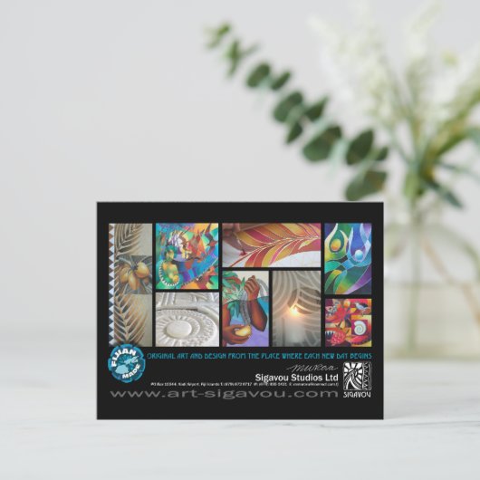 SIGAVOU STUDIOS BRIEFKAART (Staand voorkant)