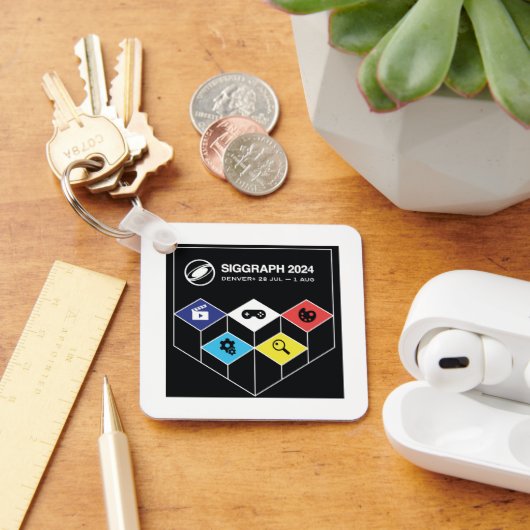SIGGRAPH Metal Sleutelhanger (Bureau)