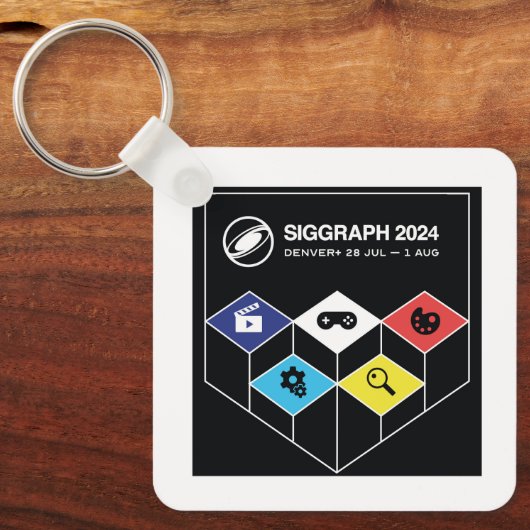 SIGGRAPH Metal Sleutelhanger (Voorkant)