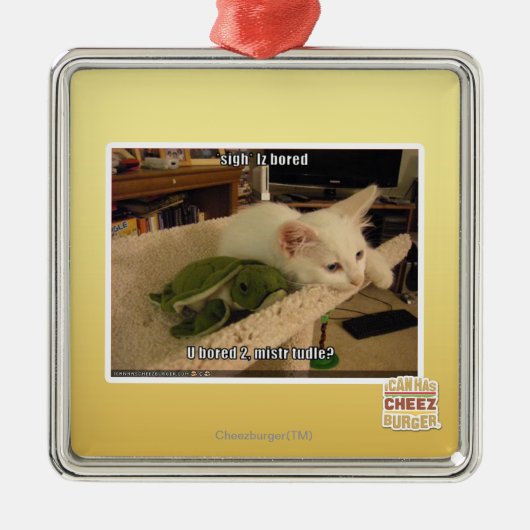 Sigh. Iz bored Metalen Ornament (Voorkant)