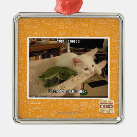 Sigh. Iz bored Metalen Ornament (Voorkant)