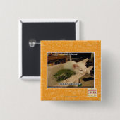 Sigh. Iz bored Vierkante Button 5,1 Cm (Voorkant /achterkant)