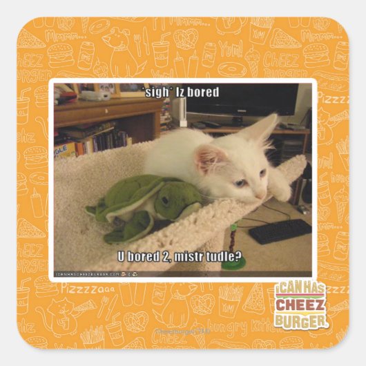 Sigh. Iz bored Vierkante Sticker (Voorkant)