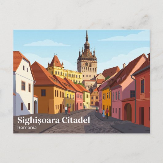 Sighisoara Citadel Roemenië Briefkaart (Voorkant)