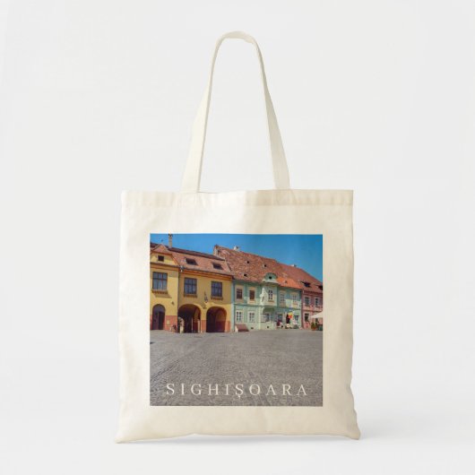 Sighisoara Citadel Square canvas tas (Voorkant)