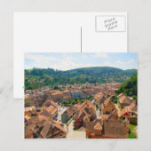 Sighisoara, dakpannen van de stad briefkaart (Voorkant / Achterkant)