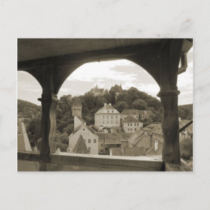 Sighisoara, kijk naar de stad briefkaart
