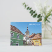 Sighisoara Klokkentoren en gebouwen uitzicht brief Briefkaart (Staand voorkant)