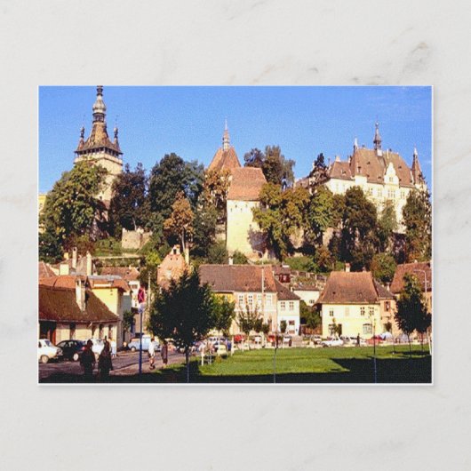 Sighisoara, middeleeuwse torens briefkaart (Voorkant)