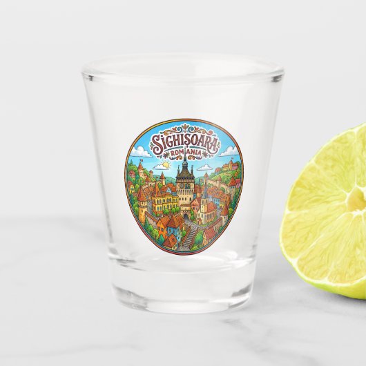 Sighișoara Roemenië Shot Glas (Voorkant)