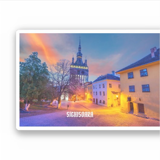 Sighisoara, Transsylvanië Sticker (Voorkant)