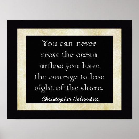 Sight of Shore ~~ Columbus Quote _ art print (Voorkant)
