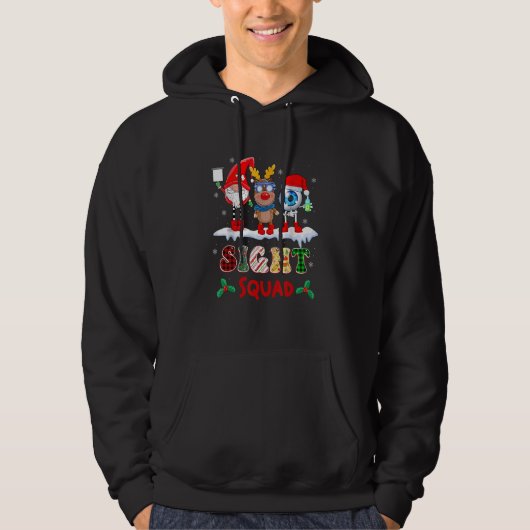 Sight Squad Gnome Reindeer Santa Christmas Optomet Hoodie (Voorkant)